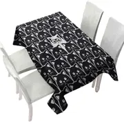 Black and White Funny Cats Print Tablecloth