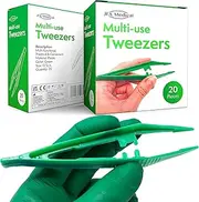 JFA Medical First Aid Disposable Plastic Tweezers 12.5cm - Box of 20