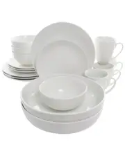 Elama Owen 18pc Porcelain Dinnerware Set with 2 Large Serving Bowls