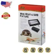 Mini Heat & UVB Light Fixture for Terrariums - Compact & Sleek Design