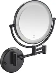 Touch Dimmable LED Makeup Mirror with Lights Magnification,Lighted Double-Sided Shaving Mirror Bathroom Wall Mounted Extendable Vanity Mirror,Hard Wires