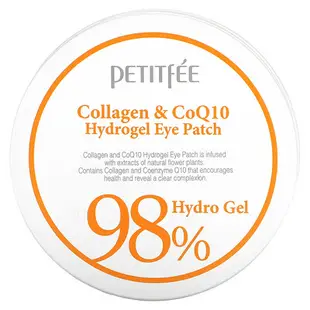 [iHerb] Petitfee 膠原蛋白和輔酶Q10水凝膠眼膜，60片，每片1.4克