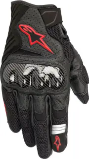 Alpinestars SMX-1 Air V2, gloves , color: Black/Neon-Red , size: L