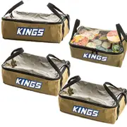 4x Adventure Kings Clear Top Heavy-duty 400 gsm Canvas Storage Bag 15 Liter Fits Kings Drawers 15 x 25 x 40 cm