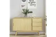 Cosmoliving Oslo Buffet Sideboard Coffee Bar Cabinet Pantry Cabinet with Sliding Door