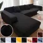 1pc SofaCover for Corner Sofa L-shaped Sectional Sofa Elastic Friendly Slipcover