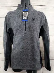 SPYDER Men's Outbound 1/2 Half Zip Midweight Core Sweater 974 Gray Size L (B3)