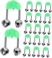 Abaodam 46pcs Fishing Rod Bells Abs Material Fishing Bells Alert Fish Bite Alarm Easy to Use