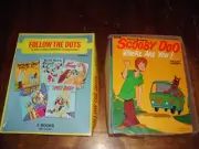 VINTAGE SCOOBY-DOO RARE HANNA BARBERA RARE FOLLOW THE DOT 5 BOOKS UNUSED VF 1975