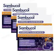 Lot of 4| Sambucol Throat Lozenges 20 Lozenges FREE SHIPPING