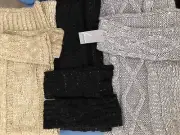Lane Bryant Sparkle Scarf & Fingerless Gloves Set-choose Silver Or Gold