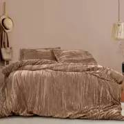 Ardor Boudoir Vivienne Jacquard Champagne Quilt Cover Set