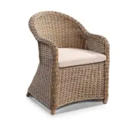 Plantation Full Round Wicker Dining Arm Chair