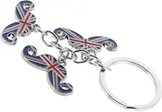 [CALLARON] Flag Keychain Pendant for Women Versatile Travel Keyring with British Style for Bags Luggage Phones Functional and Stylish Patriotic present