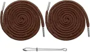 uxcell 2pcs Drawstring Cords 51" Replacement Drawstring Hoodie String Sewing Tool with Easy Threader for Hoodie Sweatpants Jackets Pants Hats Coats Bags, Brown