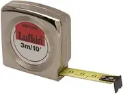 Lufkin Crescent 1/2" x 3m/10' Mezurall Chrome Case SAE/Metric Yellow Clad Power Return Tape Measure - W9210ME
