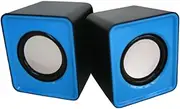 Generic Portable, Compact, Wired PC Laptop Speaker with Volume Control, Multi-Purpose Speaker for 3.5 Mm Output Jack, Via USB with, Blue