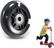 DEECOZY Led Flash Scooter Replacement Wheels 80MM - Mini Maxi Micro Skate Wheels With Flashing Roller Lights - ABEC-7 Back Rear Wheels