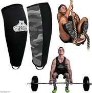 Deadlift Shin Guards with Front Side Padding. Bear Grips Shin Sleeves 2022. Functional Fitness Shin Guards, Rope Climb Protection, Deadlift Socks. Best Leg Guards. Sold in Pairs, Black.