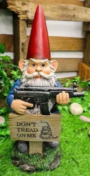 Latex n fiberglass backer standing gnome concrete casting garden mold 18" tall