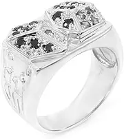 [Iced Out] Sterling 925er Silber Pave Ring - DICES