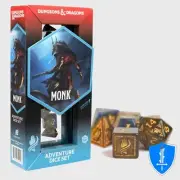 Monk Class Dice - Set of 12 Blue Gold - Sirius Dice D&D RPG