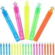 Abaodam 40pcs Bubble Sticks Portable Bubble Wands for Safe Smooth Surface for Outdoor Play Parties Celebrations and Family Fun