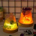 Natural Crystal Stone Essential Oil Diffuser Aroma Gemstone USB Night Light Lamp