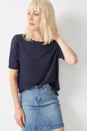 Ava Short Sleeve Linen Tee--JAG-JWW197420