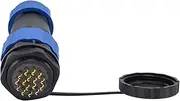 380V 10A Electrical Cord Connector, IP68 Waterproof 9-16 Pin Power Plug Socket Kit for ≤ 14AWG Wiring Projects (16 cores)