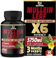 Mullein Leaf Capsules w. Quercetin, Artemisinin, Quinine - 3 Month Supply