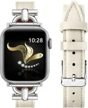 Compatible with Apple Watch Strap 41Mm 40Mm 38Mm, Luxury Leather Band for Iwatch