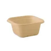 480ml Biodegradable Takeaway Box - 130x130x65mm - Natural 600 pcs