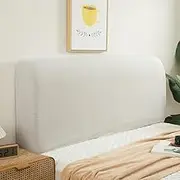 Stretch Bed Headboard Slipcover Dustproof Elastic Bed Headboard Covers for Single Double Queen King Bed-White||200cm/79in