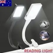LED Book Reading Light Lamp USB Rechargeable Flexible Clip On Bed Desk Table~~
