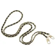 55 Inch Purse Chain Strap, Bag Chains for Handbags, Black/Gold