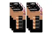 6x 4pc Duracell Coppertop C Size Alkaline Battery Pack Single Use Batteries