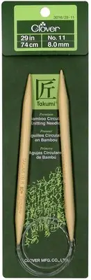 Takumi Bamboo Circular Knitting Needles 29"-Size 11/8mm 1629-11