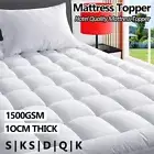 Bedding Pillowtop Mattress Topper Mat Pad Protector Single/Double/Queen/King AU