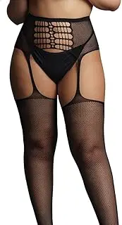 [Le Desire] High-Waist Garterbelt Stockings, Black, One Size-X