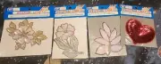 Westrim Crafts sequin Applique Lot Of 4 Floral Leaf Heart Vintage Various Sizes
