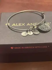 Alex And Ani Silver Bracelet Infused with Energy American Flag