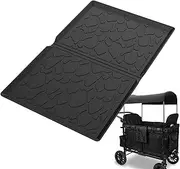 All Weather Floor Mats | Silicone TPE Tap for 2 Seater Stroller | Foldable Protective Floor Mat, Trolley Mat to Protect Stroller and Mud