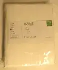 Royale Linens 300 Thread Count Flat Sheet White Queen