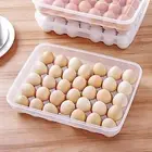 Egg Container with Cover Kitchen Storag 34 Grid Egg Drawer Fridge Egg Tray