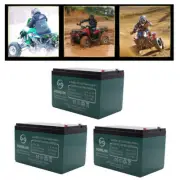 3x 12V 12AH 6DZM12 Battery for Go-kart Cart ATV Quad E-bike Tricycle Scooter NEW
