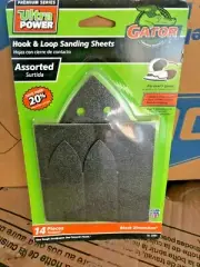 3x Gator Ultra Power Hook Loop Sanding Sheets 14Pc Assorted 3761 Black Zirconium