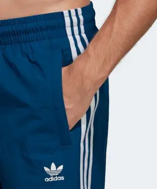 【豬豬老闆】ADIDAS SWIM SHORTS 風褲 三線 口袋 短褲 男款 藍 DV1578 紅 DV1585