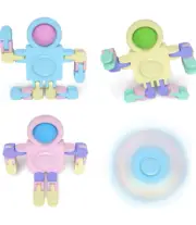 Aolcev Fidget Spinner Toy Pop Robot Hand Spinner 1-2 Min Spins Fingertip X3 NEW