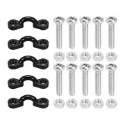 Kayak Pad Eye, 5 Pack Nylon Deck Loops with 10 Pan Head Screws Nuts